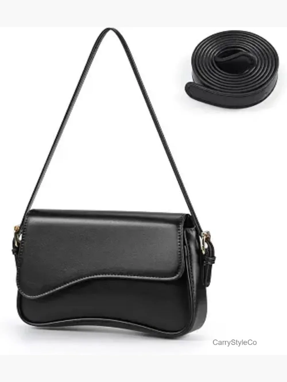 Shoulder Crossbody Bag with 2 Straps Hobo Saddle Purse Y2K